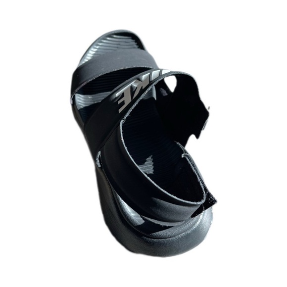 Nike Tanjun Black White Flip Flop Sandals Adjustable Strap Women’s 6 - Picture 3 of 12